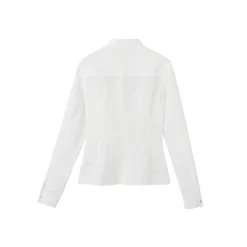 SomeSowe Bow Waisted Pleated Shirt White