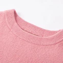 SomeSowe Cherry Jacquard Silhouette Knit Sweater Pink