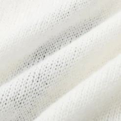 SomeSowe Color Blocked Lace Edge Knit Cardigan White