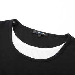 SomeSowe Fake-2-Piece Long Sleeve T-Shirt Black
