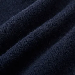 SomeSowe Green Apple Short Sleeve Knit Sweater Navy Blue