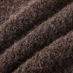 SomeSowe Lace Doll Collar Destroyed Cardigan Dark Brown