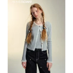 SomeSowe Lace Patchwork Texture Cardigan
