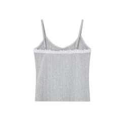 SomeSowe Lace Patchwork Texture Slip Vest