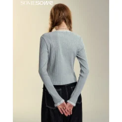 SomeSowe Lace Patchwork Texture Cardigan