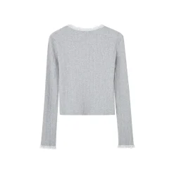 SomeSowe Lace Patchwork Texture Cardigan