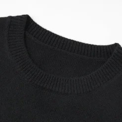 SomeSowe Leopard Strawberry Knit Sweater Black