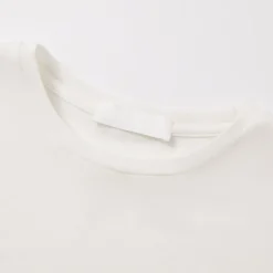 Three Quarters Hotfix Logo Tencel Wool Top White