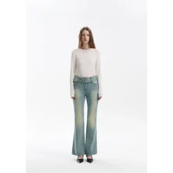 Three Quarters Hotfix Logo Tencel Wool Top White