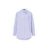 Three Quarters Logo Embroidery Shirt Purple