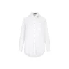 Three Quarters Logo Embroidery Shirt White
