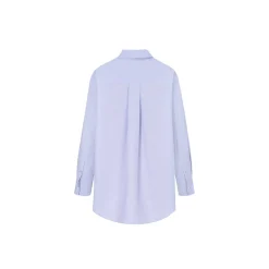 Three Quarters Logo Embroidery Shirt Purple