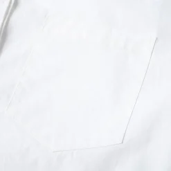 Three Quarters Logo Embroidery Shirt White