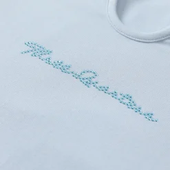 Three Quarters Logo Rhinestone L/S Tee Blue