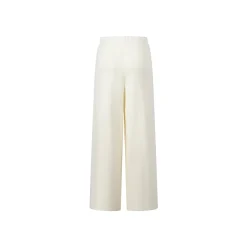 Three Quarters Oversized Straight-Leg Knit Pants Cream
