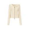 Via Pitti Big Hat Twist Shorts Knit Cardigan Beige
