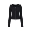 Via Pitti Big Hat Twist Shorts Knit Cardigan Navy Blue
