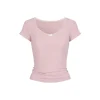 Via Pitti Bow Lace Patchwork T-Shirt Pink