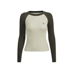 Via Pitti Embroidery Logo Knit Top Beige