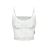 Via Pitti Heavy Lace Velvet Vest White