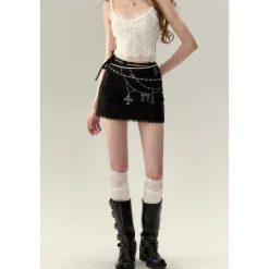 Via Pitti Heavy Lace Velvet Vest White