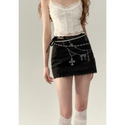 Via Pitti Heavy Lace Velvet Vest White