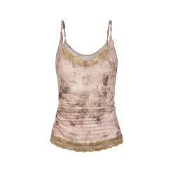 Via Pitti Lace Patchwork Slip Vest