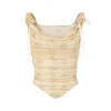 Via Pitti Plaid Rose Gauze Slip Vest Yellow
