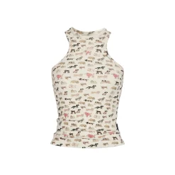 Via Pitti Puppy Cartoon Printed Vest
