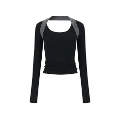 Via Pitti Reversible Two-Way Slim Knit Top Black