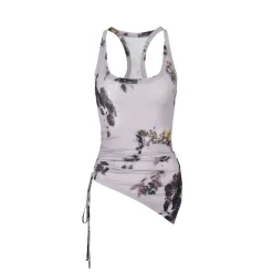 Via Pitti Versatile Printed Drawstring Vest Purple