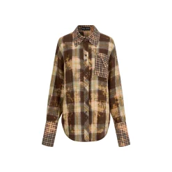 Via Pitti Vintage Checkered Shirt Khaki