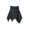 Via Pitti 2-Way Plaid Off Shoulder Tube Top Shirt