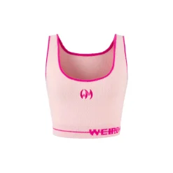 Weird Market Basic Logo Knit Vest Pink