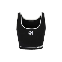 Weird Market Basic Logo Knit Vest Black