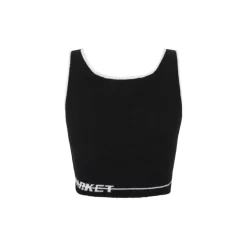 Weird Market Basic Logo Knit Vest Black