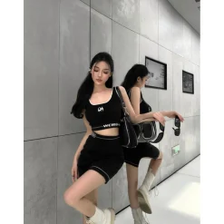 Weird Market Basic Logo Knit Vest Black