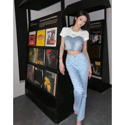 Weird Market Denim Patch Camisole Top