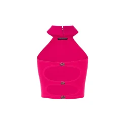 Weird Market Hollow-Out Back Vest Pink