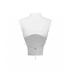 Weird Market Logo Patch Shoulder Pad Vest Top White