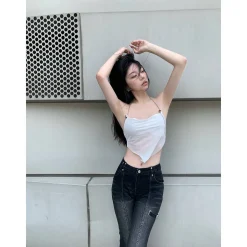 Weird Market Metal Logo Flare Jeans Black