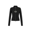 Weird Market Metal Logo Hollow-Out Knit Top Black