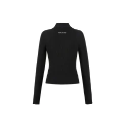 Weird Market Metal Logo Hollow-Out Knit Top Black