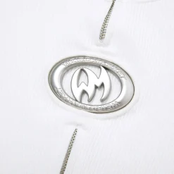 Weird Market Metal Logo Hollow-Out Knit Top White