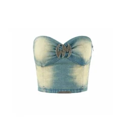 Weird Market Metal Logo Vest Tube Top Dark Blue