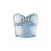 Weird Market Metal Logo Vest Tube Top Light Blue