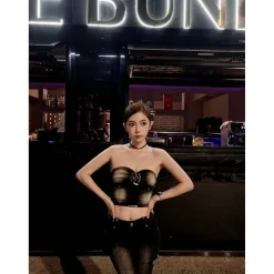 Weird Market Metal Logo Vest Tube Top Black