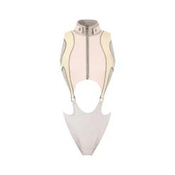 Weird Market Racing Leather Patch Vest Pink