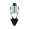 Weird Market Racing Leather Patch Vest Blue