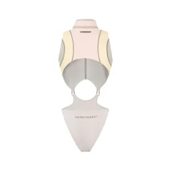 Weird Market Racing Leather Patch Vest Pink